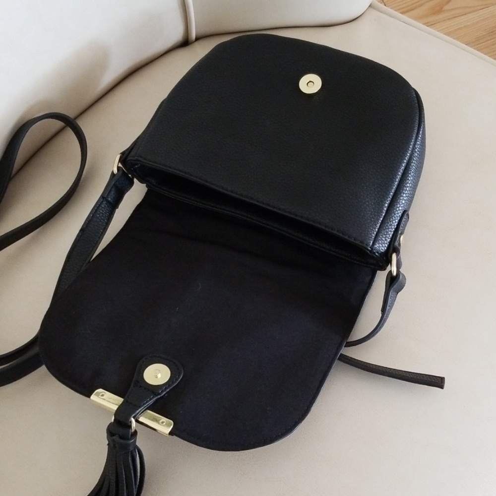 Black leather cross body purse - Picture 3 of 3